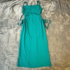 Cupshe Turquoise Midi Dress with Side Ties

#1326